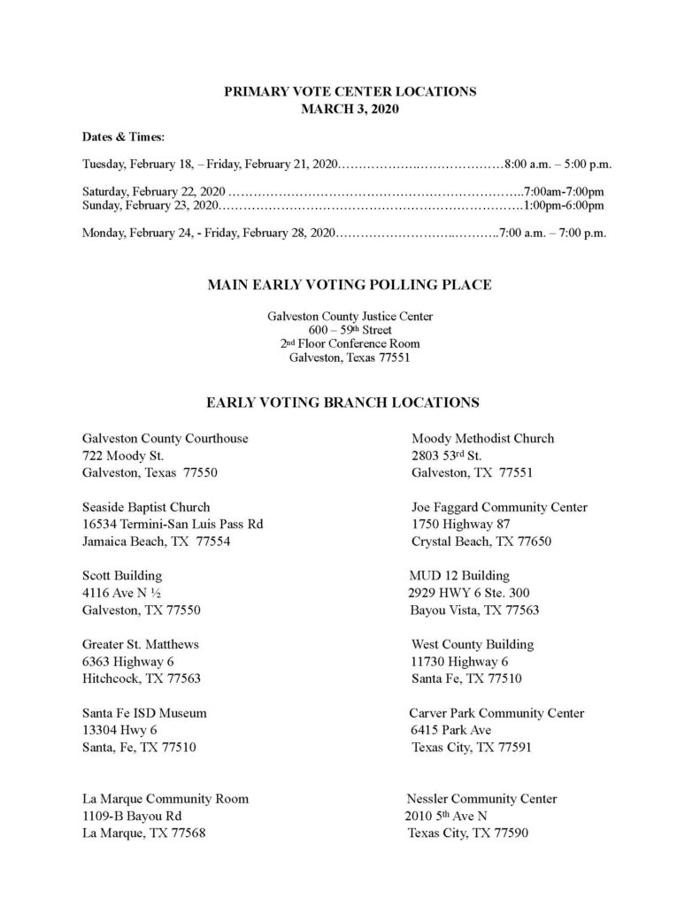 Primary Early Voting Mar 2020 Polling Location_Page_1