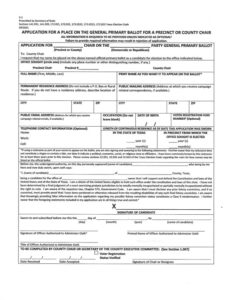 Application for Primary Ballot