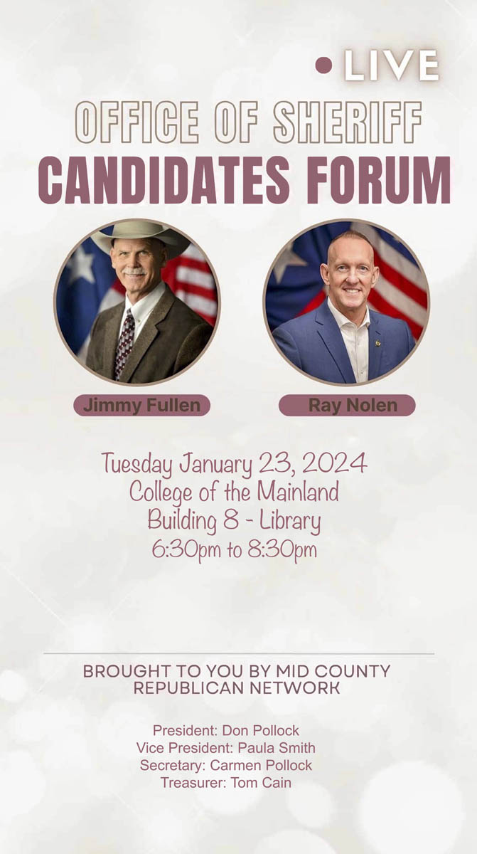 Galveston County Sheriff's Debate-January 23rd - Galveston County ...