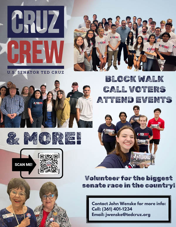 Cruz Campaign Volunteer Flyer